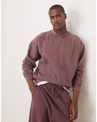 ASOS - Boxy Cropped Sweatshirt With Raglan Sleeve Detail - Lyst