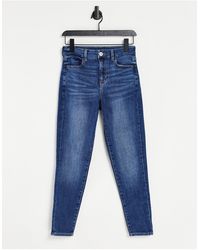 American Eagle Hourglass High Rise Cropped Denim jeggings - Blue