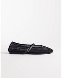 ASOS - Libra Mesh Mary Jane Ballets - Lyst