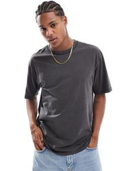 Only & Sons - T-shirt effet usé - anthracite - Lyst