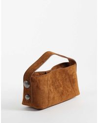 ASOS - Studded Faux Suede Grab Bag With Detachable Crossbody Strap - Lyst