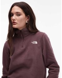 The North Face - Polar Marrón Con Cremallera Corta Glacier De - Lyst