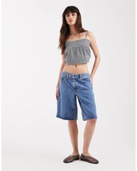 Levi's - Jorts Vaqueros Middy En Azul Medio - Lyst