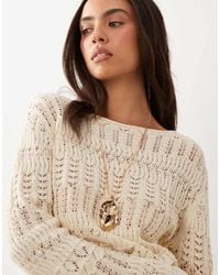 Nobody's Child - Crochet Bell Sleeve Top - Lyst