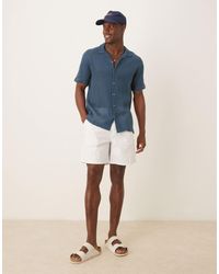 ASOS - Mid Length Pull On Linen Blend Short - Lyst