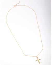 Lovisa - Collana Con Croce E Strass Argento - Lyst