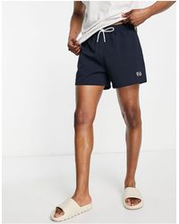 Abercrombie & Fitch 5 Inch Icon Logo Relaxed Fit Swim Shorts - Blue