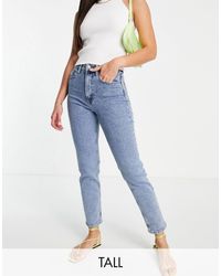 Stradivarius Denim Smalle Mom Jeans Met Geborduurde Bloemen in het Zwart |  Lyst NL