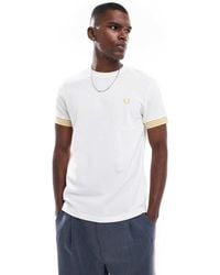 Fred Perry - Striped Cuff T-shirt - Lyst
