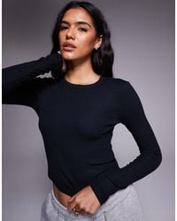 4505 - Rest Day Ultra Soft Modal Rib Long Sleeve Cropped Baby T-shirt - Lyst