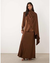 JW PEI - Exclusive Satin Maxi Slip Skirt Co-ord - Lyst