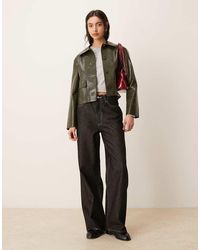 Mango - Faux Leather Short Jacket - Lyst