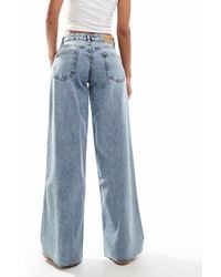 Motel - Roomy Wide Leg Low Rise Jeans - Lyst