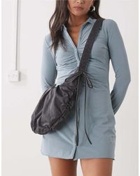 Weekday - Bandolera Negra Con Diseño Fruncido De - Lyst