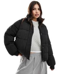 Vero Moda - Abrigo Acolchado Corto De Tejido Texturizado Plisado De - Lyst