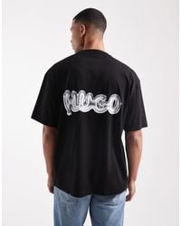 HUGO - Nyrotee Bubble Logo Back Print Oversized T-shirt - Lyst