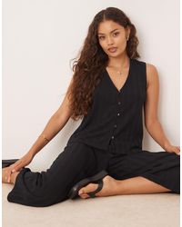 Vila - – leichte, ärmellose weste aus rippstrick - Lyst