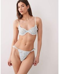 Wild Lovers - Lison Floral Ruffle French Brief - Lyst