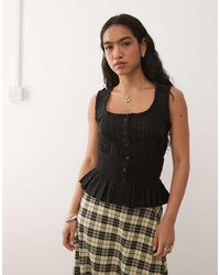 Reclaimed Vintage - Western Prairie Top With Shirred Waist - Lyst