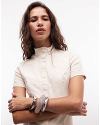 Weekday - Strukturierte bluse zum knöpfen - Lyst
