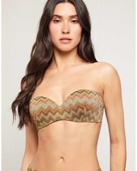 Tezenis - Luxury Chevron Padded Bandeau Bikini Top - Lyst