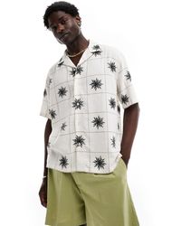 Abercrombie & Fitch - – kurzärmliges, locker geschnittenes hemd aus leinenmischung - Lyst