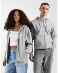 adidas Originals - Trefoil Essentials Full Zip Hoodie - Lyst