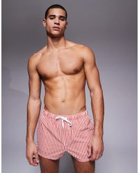 ASOS - – sehr kurze badeshorts aus seersucker - Lyst