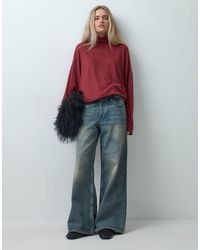 ASOS - Drapey Batwing Turtle Neck Long Sleeve Top - Lyst