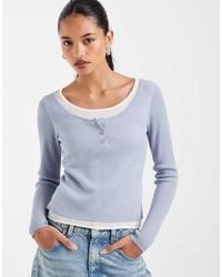 ASOS - Double Layer Scoop Neck Sheer Top - Lyst