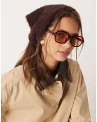 ASOS - Knit Small Fluffy Tie Triangle - Lyst