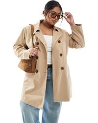 ONLY - Belted Short Trench Coat - Lyst