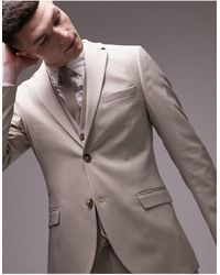 TOPMAN - Super Skinny Herringbone Texture Suit Jacket - Lyst
