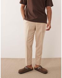 ASOS - Tailored Tapered Trousers With Wool Blend - Lyst