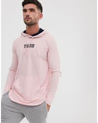 hollister pink mens hoodie