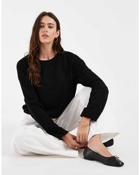 ONLY - Wide Neck Loose Fit Jumper - Lyst
