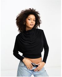 & Other Stories - High Neck Long Sleeve Drape Top - Lyst