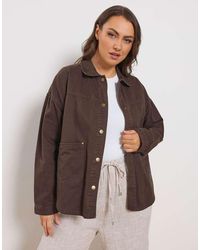 Yours Clothing - Denim Shacket - Lyst