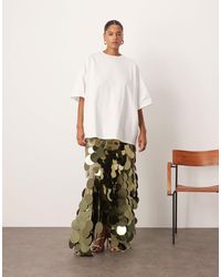 ARRANGE - Curve - jupe longue à ourlet droit avec ornements linéaires ondulés - Lyst