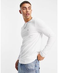 Tommy Hilfiger Stretch Slim Fit Long Sleeve tee Camiseta para Hombre