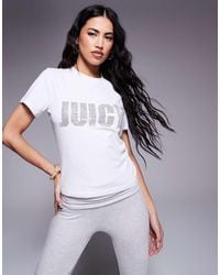 Juicy Couture - Diamanete Logo T-shirt - Lyst