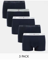 Tommy Hilfiger - Signature Essential 5 Pack Trunk With Coloured Waistband - Lyst