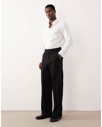 ASOS - Smart Tuxedo Wide Leg Pants With Side Stripe - Lyst
