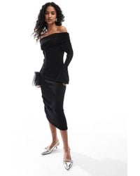 Style Cheat - Bardot Ruched Knit Dress - Lyst