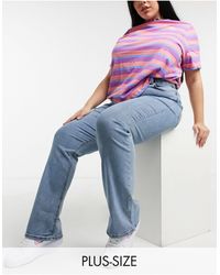 Collusion Plus X008 Bootleg Jeans - Blue