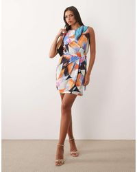 ASOS - Plissé Sleeveless Wrap Tie Front Mini Dress - Lyst