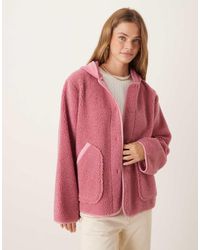 ASOS - Jack Van Borg-Fleece Met Gebreid Detail Met Capuchon - Lyst