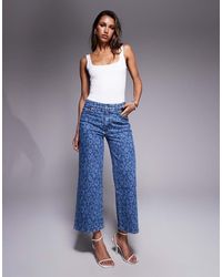 GOOD AMERICAN - Good Waist Cropped Palazzo Jeans - Lyst