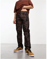 ASOS - Pantalones chinos marrones - Lyst