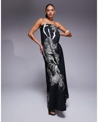 ASOS - Vestito Lungo A Fascia A Trapezio - Lyst
